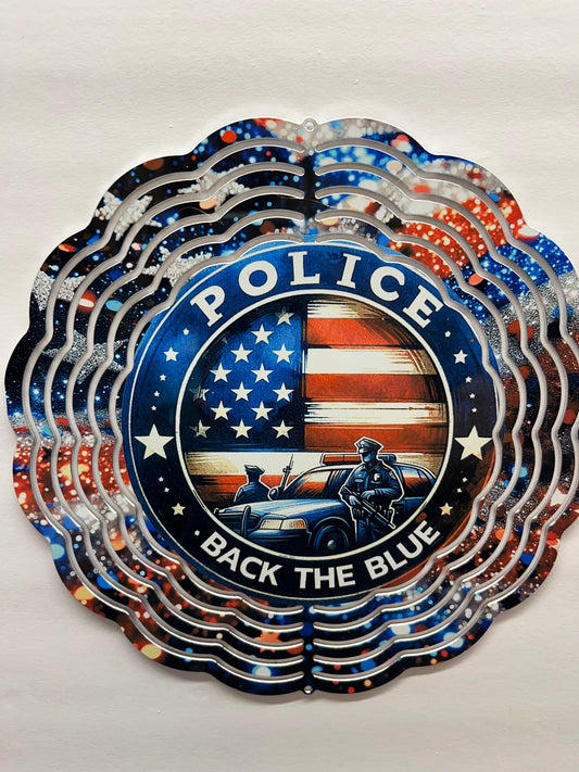 Police Back the Blue 8” Wind Spinner