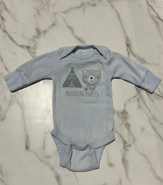 USED Newborn Long Sleeve Onesie  - Wonder Nation