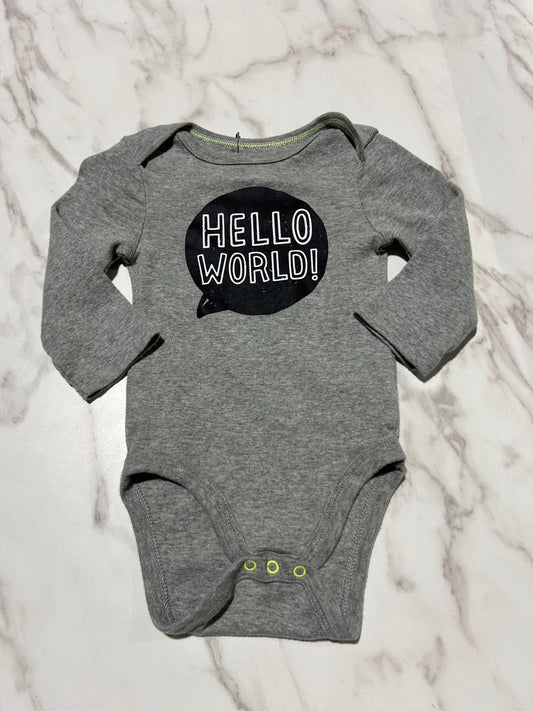 USED 3-6 Long Sleeve Onesie - Cloud Island