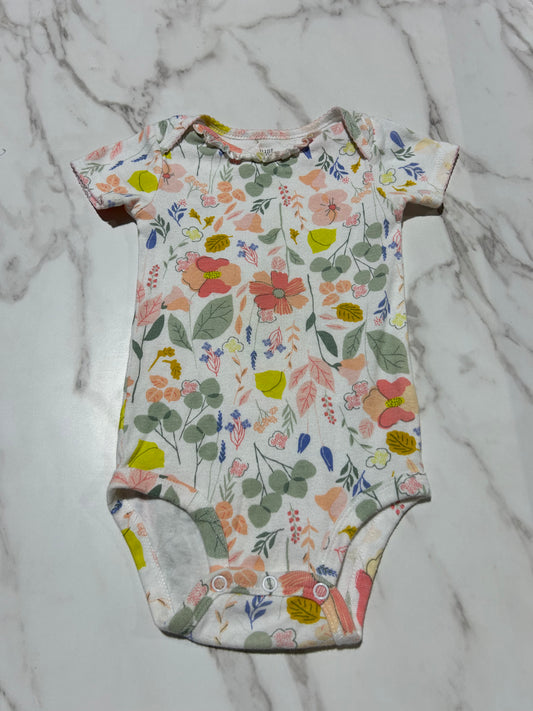 USED 12 Months Onesie - Flowers - Carters