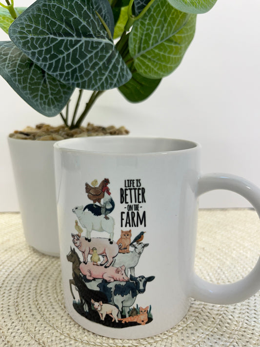 Life Better on A Farm - 11 Ounce Coffee Mug