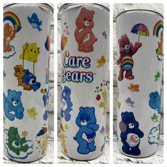 20 ounce Skinny Tumbler - Kids Bear colorful